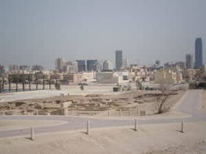 Ausgrabung des Forts von Bahrain in Manama